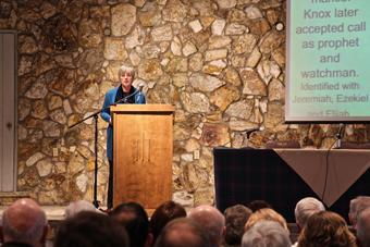 Professor Jane Dawson speaking at John Knox 500 conference